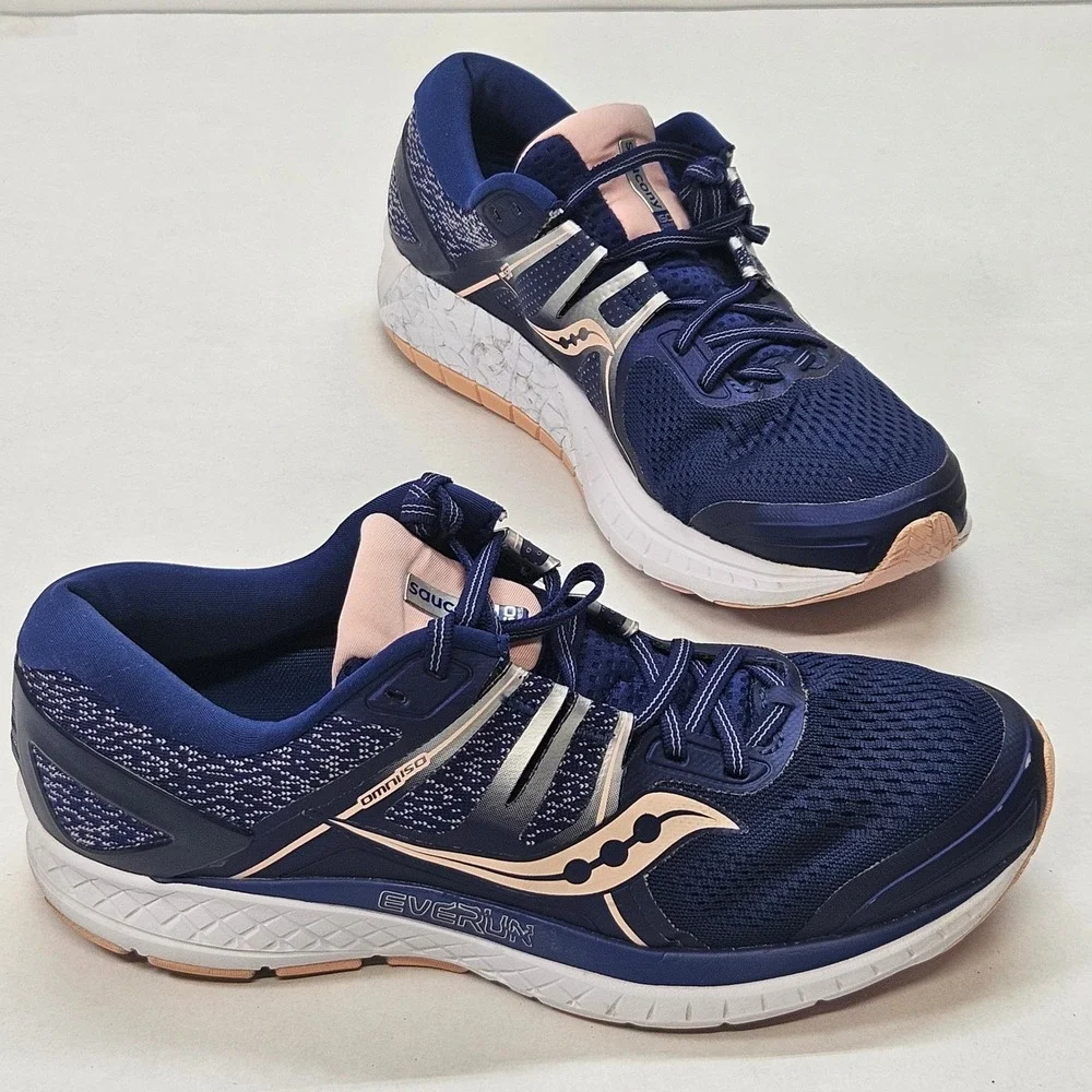 Saucony Omni ISO 2 Women's Running‎ Shoes Navy Pink Size 11